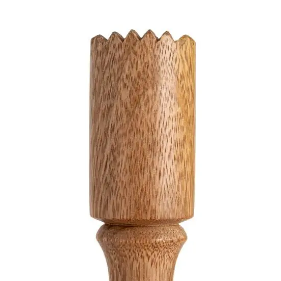 Hello Honey 5-Piece Stainless Steel and Mango Wood Bar Tools with Stand, Nickel Finish and Natural {12}