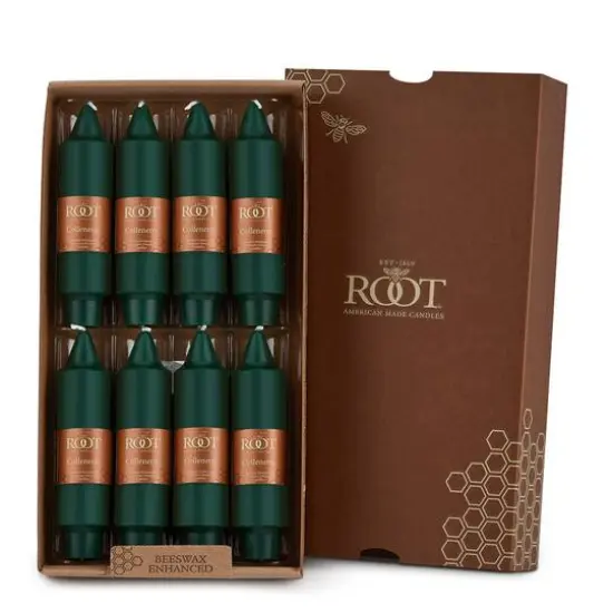 Root Candles 5" Unscented Smooth Collenette Taper Candles, 8ct. Butterscotch {2}