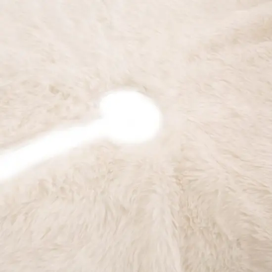 Glitzhome&reg; 48" White Plush Christmas Tree Skirt {5}