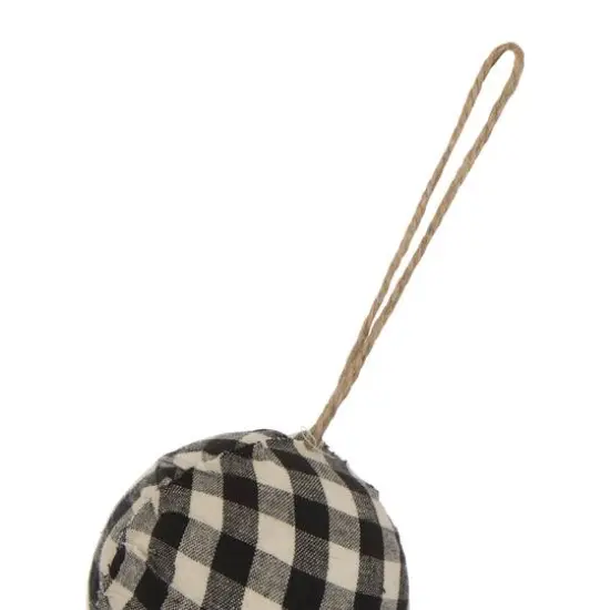 Glitzhome&reg; 6ft. Black & White Plaid Fabric Garland {6}