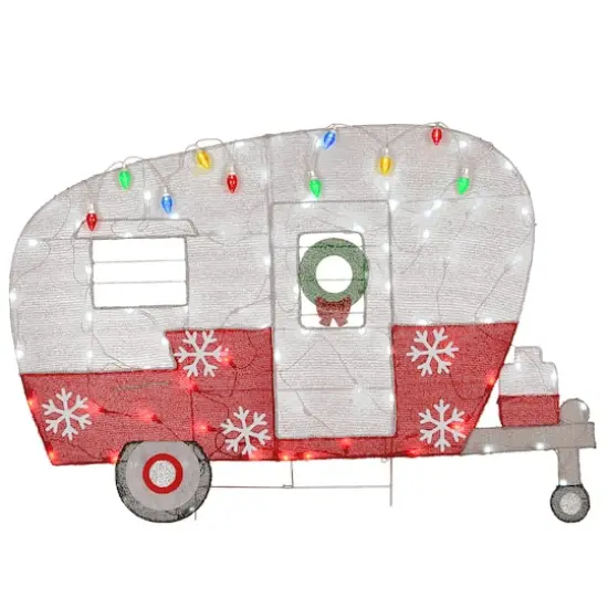 32'' Pre-Lit Christmas Camper Decoration {1}