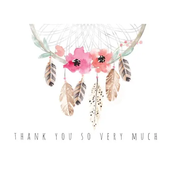 JAM Paper Blank Free Spirit Thank You Cards Set, 36ct. {1}