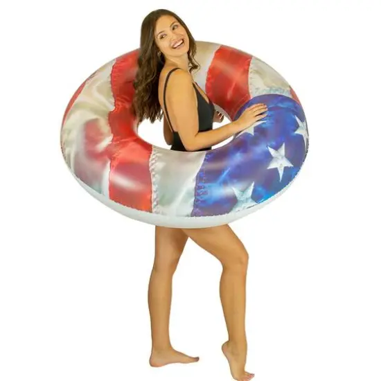 PoolCandy RealPrint&reg; Stars & Stripes Jumbo Pool Tube {1}
