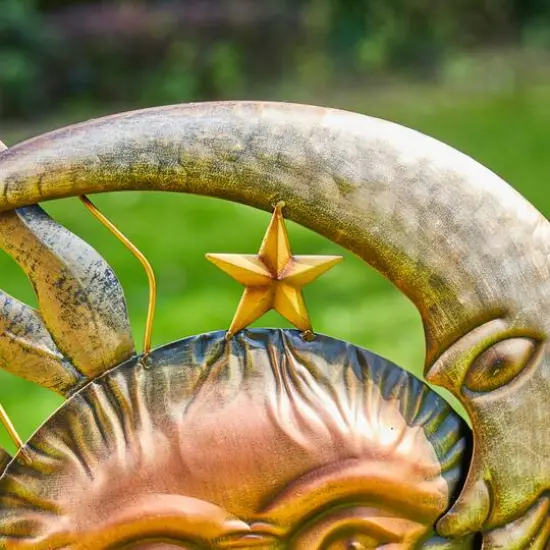 Glitzhome&reg; 3ft. Metal Sun & Moon Yard Stake or Wall D&eacute;cor {7}
