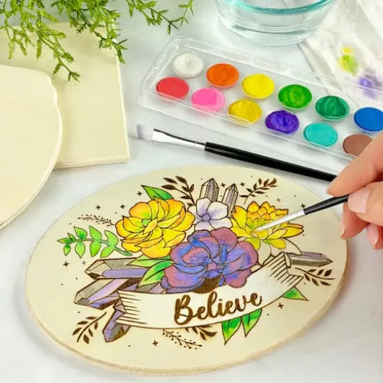 ArtSkills® 55 Piece Beginners Wood Burning Kit with Wood Rounds {7}