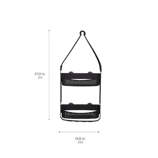 Bath Bliss 2 Way Convertible Shower Caddy Matte Black {5}