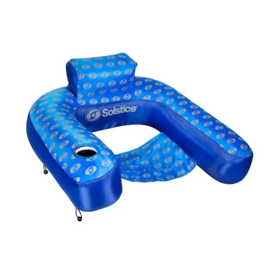 Solstice 4ft. Blue Inflatable Pool Hammock Chair Lounger {1}