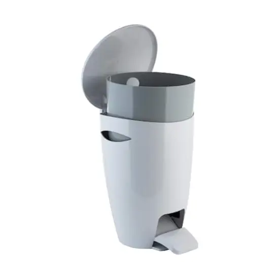 Bath Bliss White 5L Contour Step Pedal Waste Bin {5}
