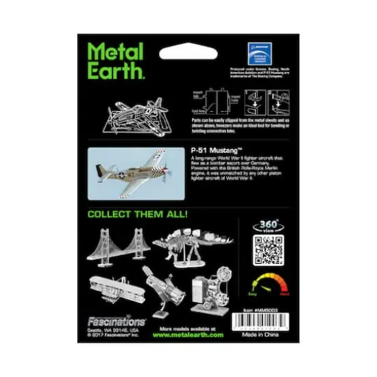 Metal Earth&reg; P-51 Mustang 3D Metal Model Kit {4}