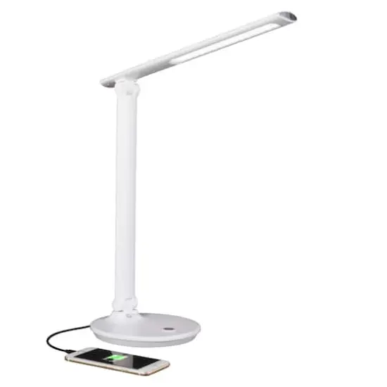 OttLite Wellness Series 26" White Emerge LED Desk Lamp {1}