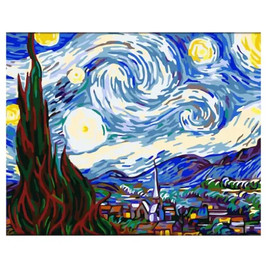 Van Gogh Starry Night Paint-by-Number Kit by Artist's Loft&trade; Necessities&trade;  {6}