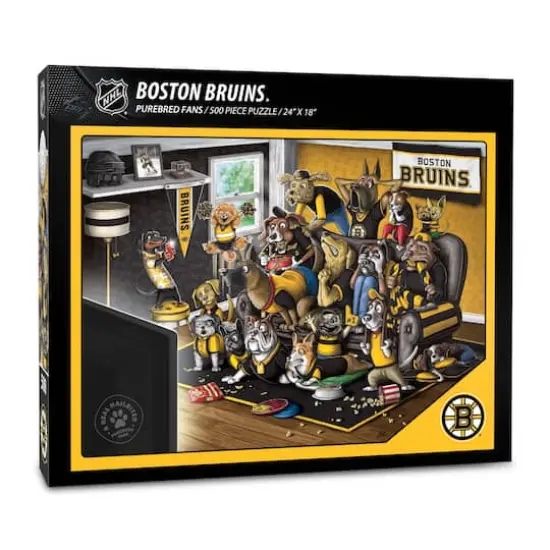 NHL Purebred Fans A Real Nailbiter 500 Piece Puzzle Boston Bruins {1}