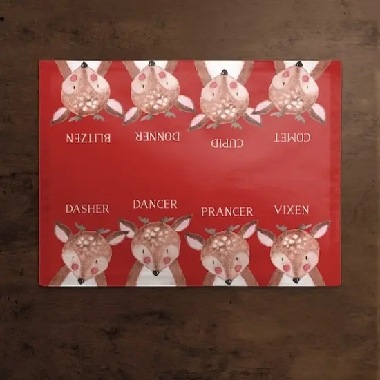Reindeer Pals Cotton Twill Placemat {3}