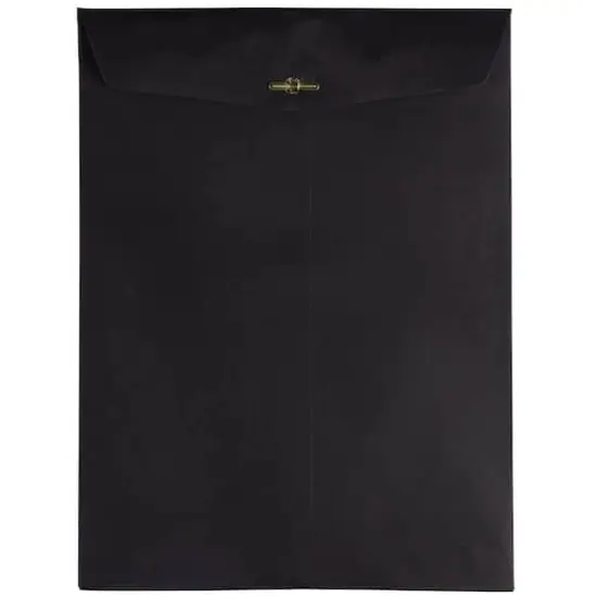 JAM Paper 9" x 12" Smooth Black Open End with Clasp Catalog Envelopes {3}
