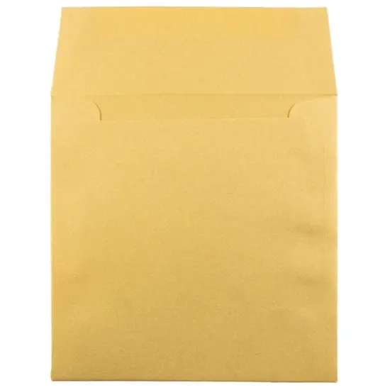 JAM Paper 6.5" x 6.5" Square Metallic Invitation Envelopes, 25ct. Gold Stardream {4}