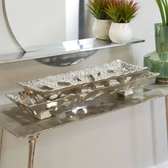 Silver Contemporary Tray, Set of 2" 29", 23" {8}