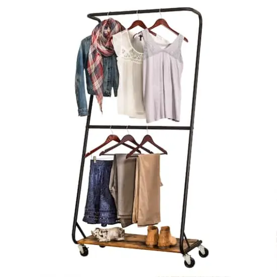 Honey Can Do Rustic Z-Frame Garment Rack {3}