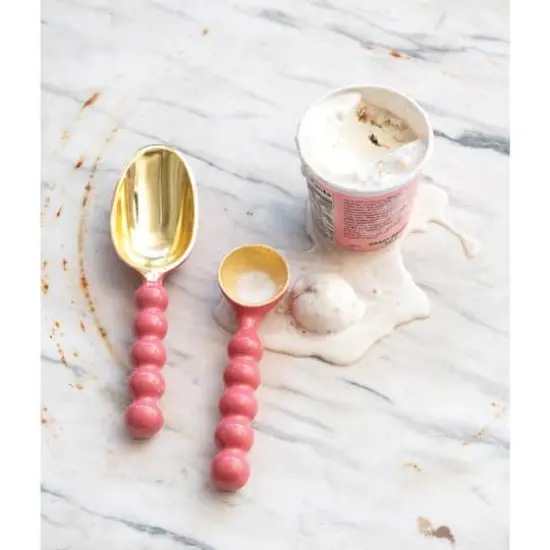 Hello Honey&reg; 9.5" Pink & Gold Enameled Aluminum Kitchen Scoop {4}