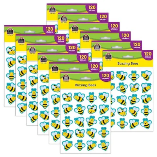 Teacher Created Resources&reg; Buzzing Bees Stickers, 120 Per Pack, 12 Packs {1}