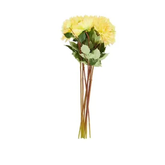 31.5" Yellow Dahlia Artificial Flower Stem, 8ct. {3}