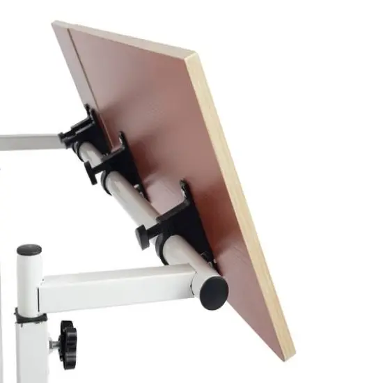 Mind Reader Woodland Collection White Adjustable Mobile Sit & Stand Laptop Desk {7}