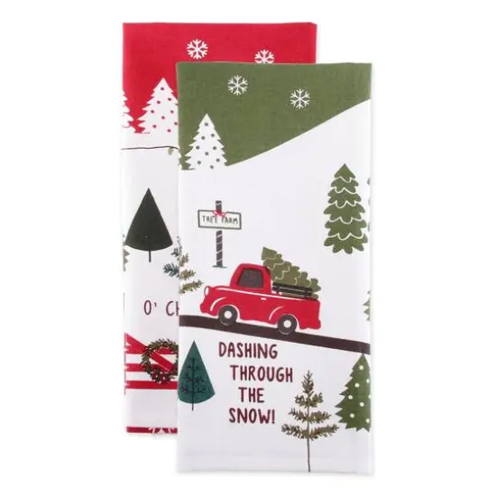 DII&reg; Christmas Tree Farm Dishtowel Set {5}