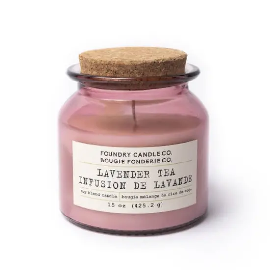 Foundry Candle Co. Soy Blend Scented Jar Candle Lavender Tea {1}