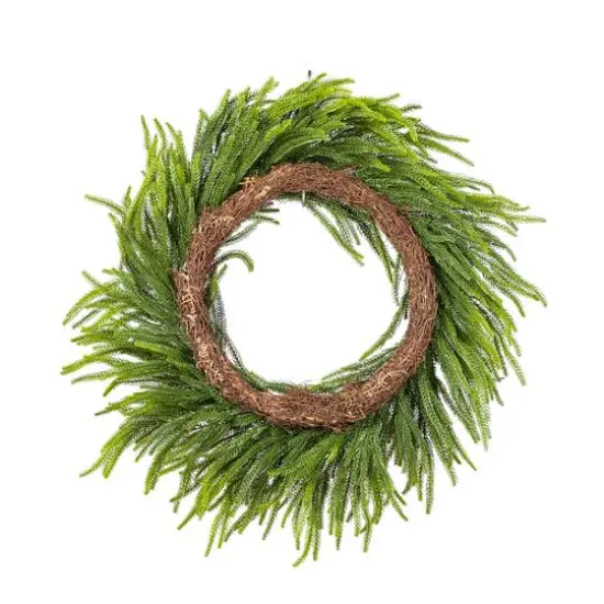Glitzhome&reg; 28"D Christmas Greenery PE Wreath {8}