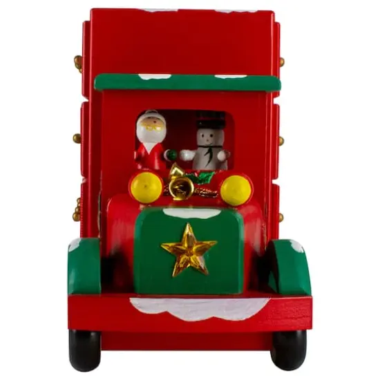 14" Red Children Advent Calendar Storage Truck Christmas Décor {3}