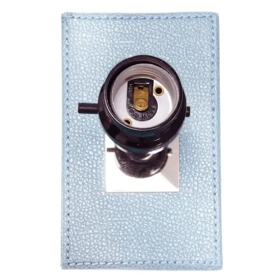 Lalia Home Lexington 21" Leather Table Lamp with USB Charging Port Periwinkle {11}