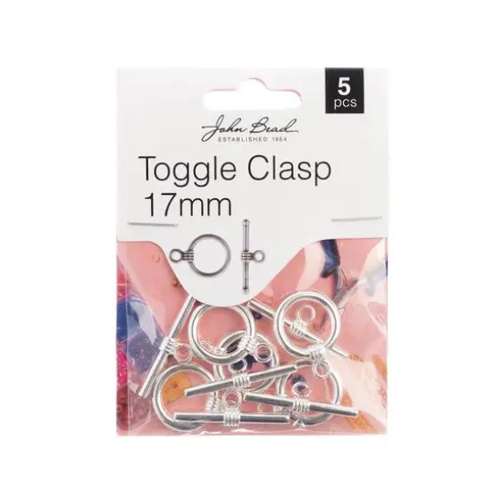 John Bead Must Have Findings 17mm Toggle Clasp, 5ct. Pewter {2}