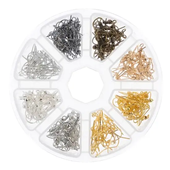 John Bead Earwires Assortment Round 8 Slot Jewelry Making Kit, 240ct. {1}