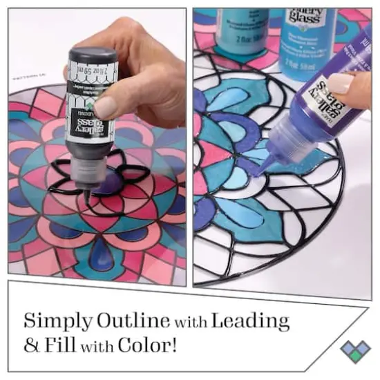 Plaid® Gallery Glass® Pastels Stained Glass Painting Kit {8}