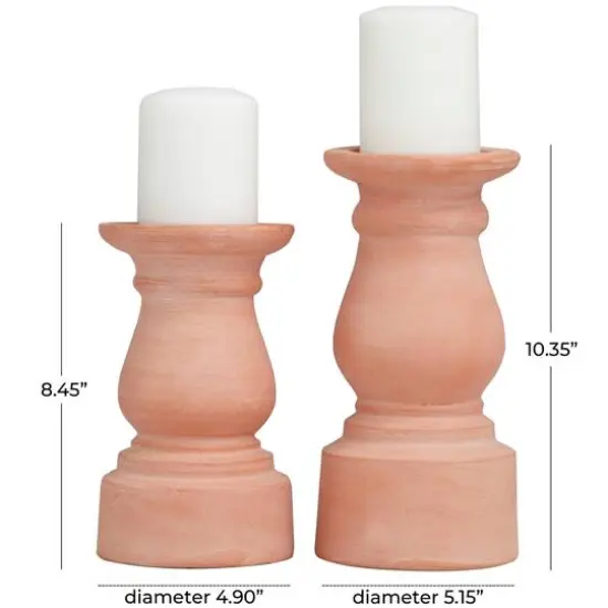 Terra Cotta Candle Holder Set {6}