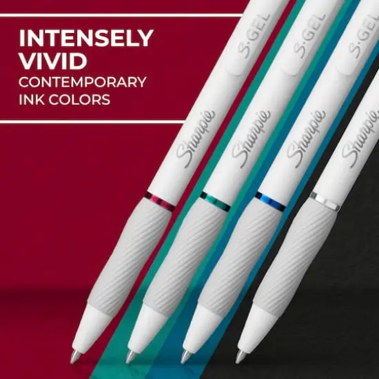 Sharpie® S-Gel™ 0.7mm Medium Point Classic Pens with White Fashion Barrel, 4ct. {3}