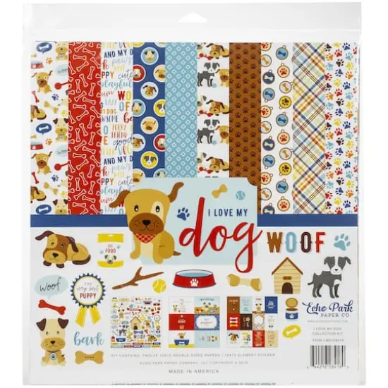Echo Park&trade; I Love My Dog Collection Kit, 12" x 12" {1}