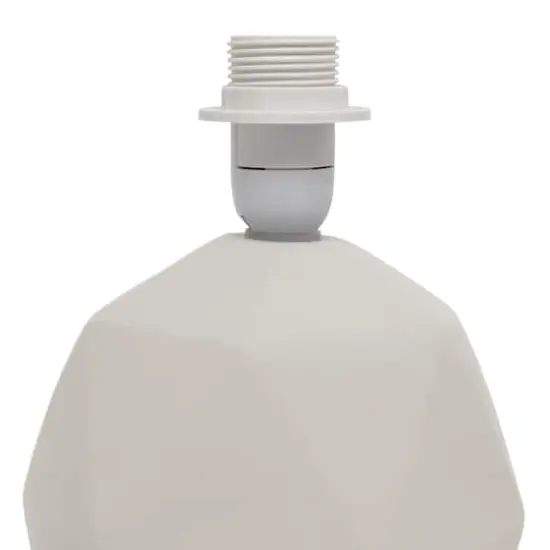 Simple Designs 10.6" Geometric Concrete Lamp White {7}
