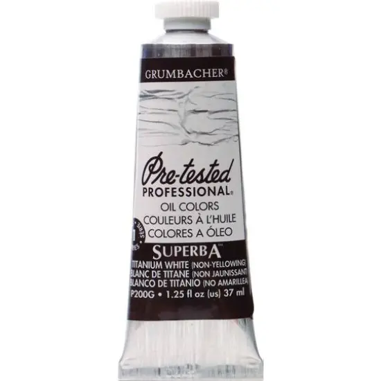 Grumbacher&reg; Pre-Tested Professional&reg; Oil Color Paint, 37mL Superba White {1}