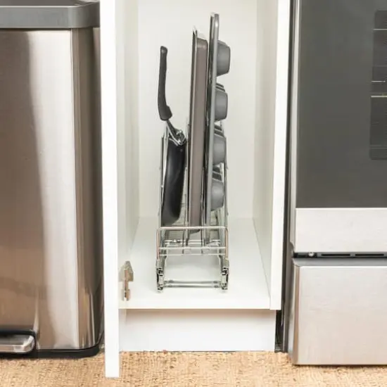 Household Essentials Glidez Chrome-Plated Steel Slide-Out Storage Organizer {4}