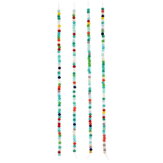 Multicolor Faceted Glass Rondelle Beads, 3mm by Bead Landing&trade; {4}