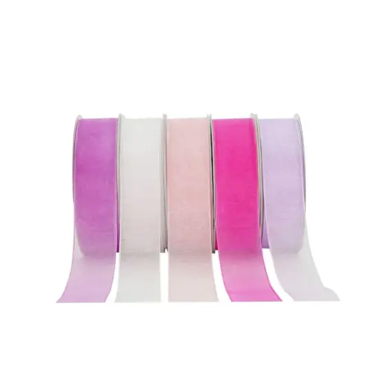 5 Color Sheer Value Pack Ribbon by Celebrate It® Pink/Purple {1}