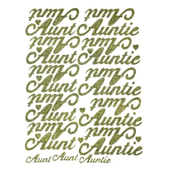 JAM Paper Aunt Gold Standard Script Stickers {1}