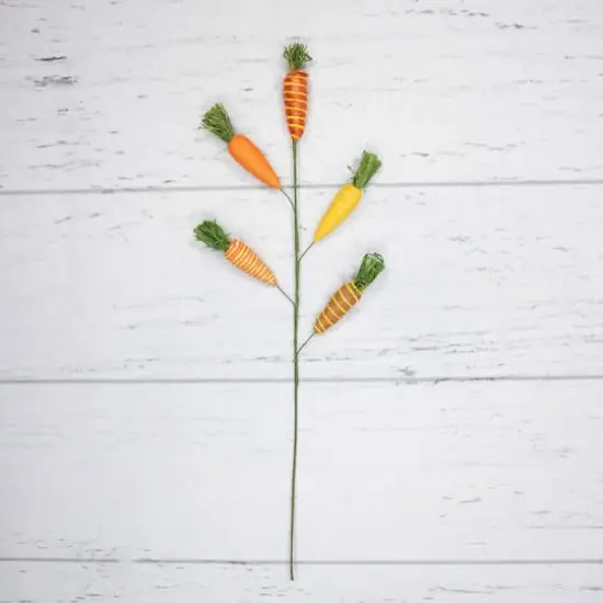 23.75" Striped Carrots Artificial Easter Spray {5}