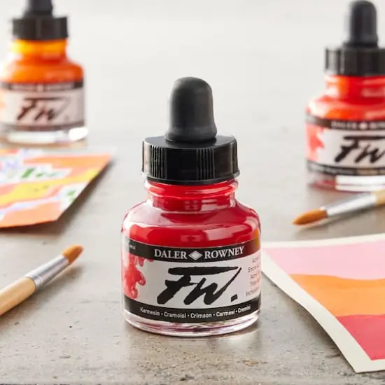 Daler-Rowney&reg; FW Acrylic Artists' Ink Crimson {3}