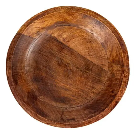 Hello Honey&reg; 11.5" Walnut Mango Wood Footed Bowl {8}