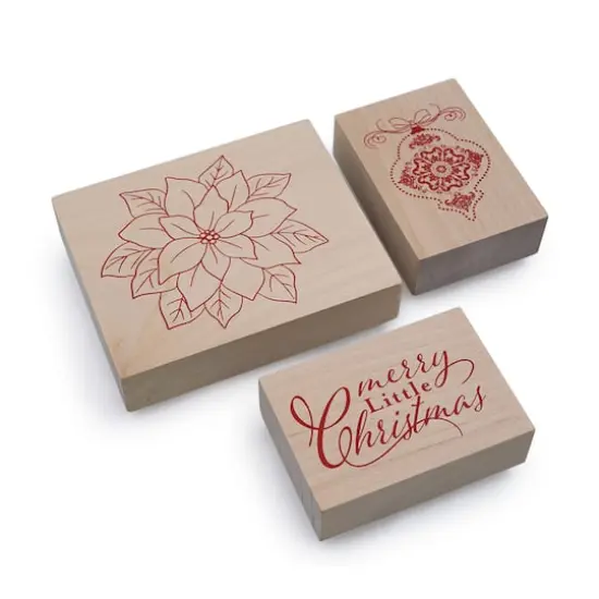 Poinsettia Wood Stamp Set by Recollections&trade; {3}
