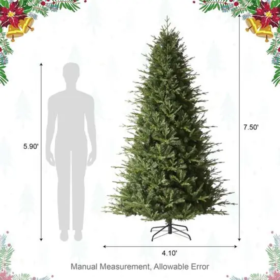 7.5ft. Unlit Green Slim Fir Artificial Christmas Tree {9}