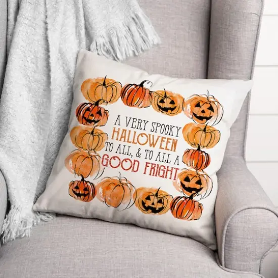 A Good Fright to All Throw Pillow {3}