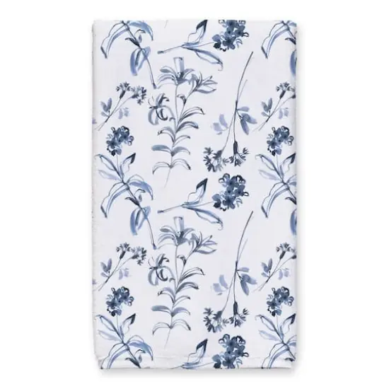 Hello Spring Blue Floral Tea Towel Set {4}