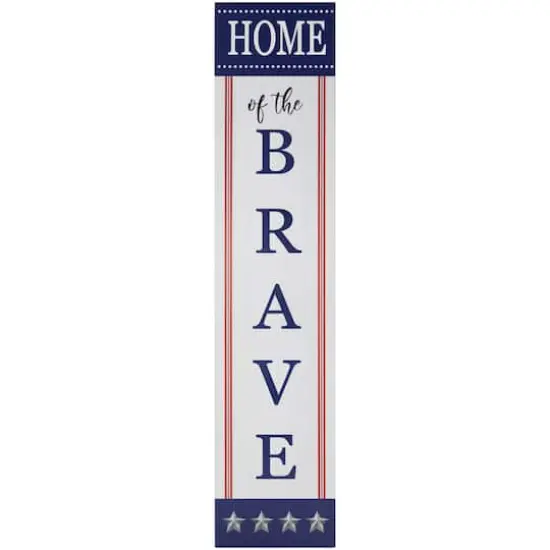 36" Home of the Brave Patriotic Wood Wall Sign {1}